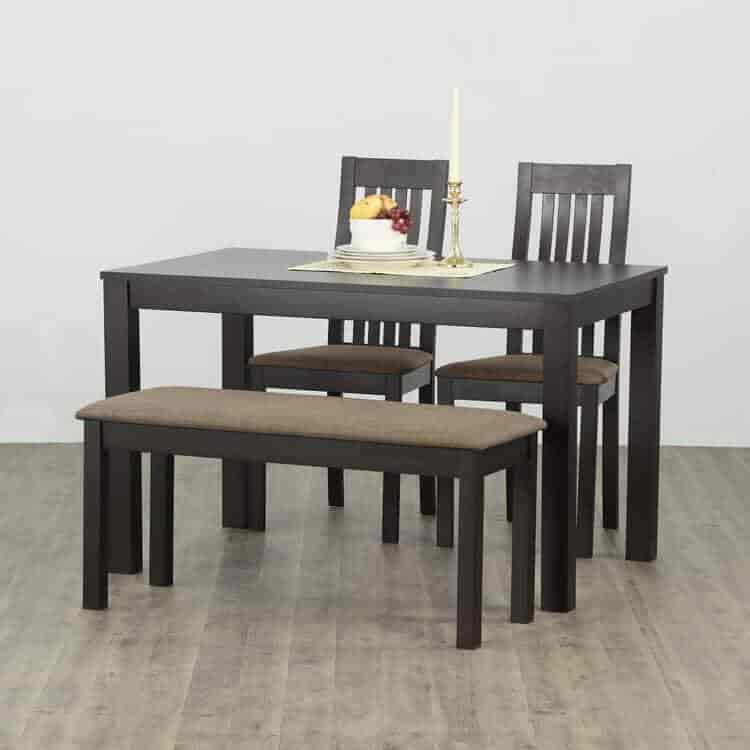 Home Centre Diana 4-Seater Dining Table with 2 Chairs and 1 Small Bench