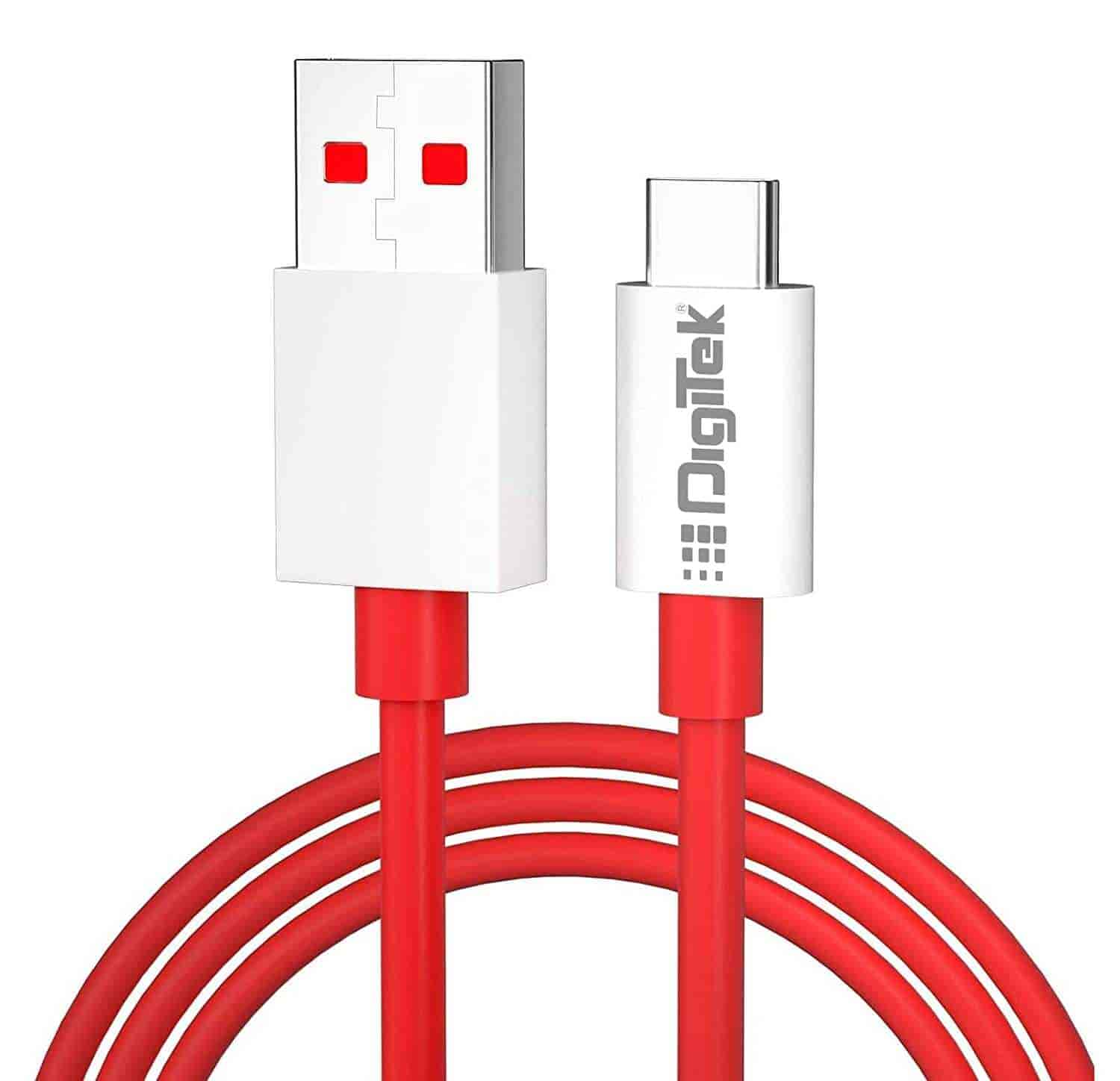 DigiTek Warp, Dash Charge Type C Data Cable 1 Mtr DC 1M C OP (Red)