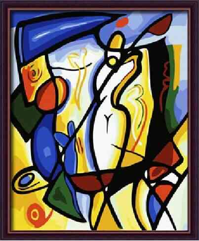 Buy Diy Oil Painting Paint By Number Kit Abstract Golf 16 20