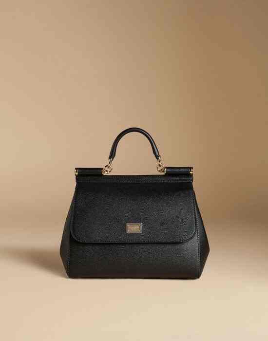 medium sicily bag in printed dauphine calfskin