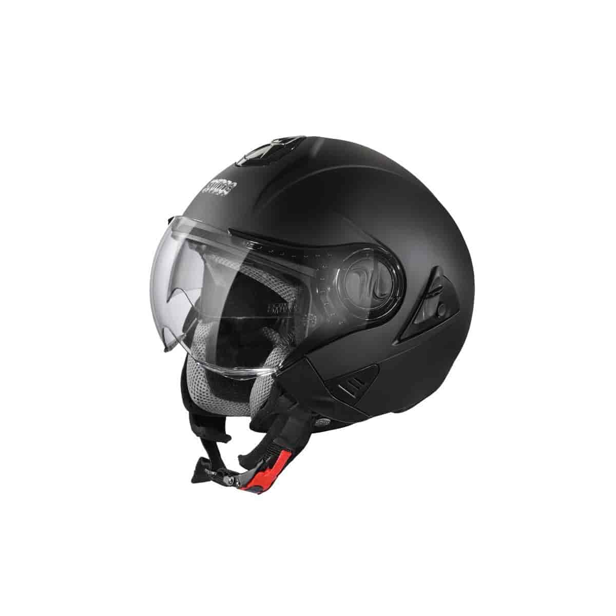 Habsolite Kosset Wrinkle Open Mini Helmet Black in