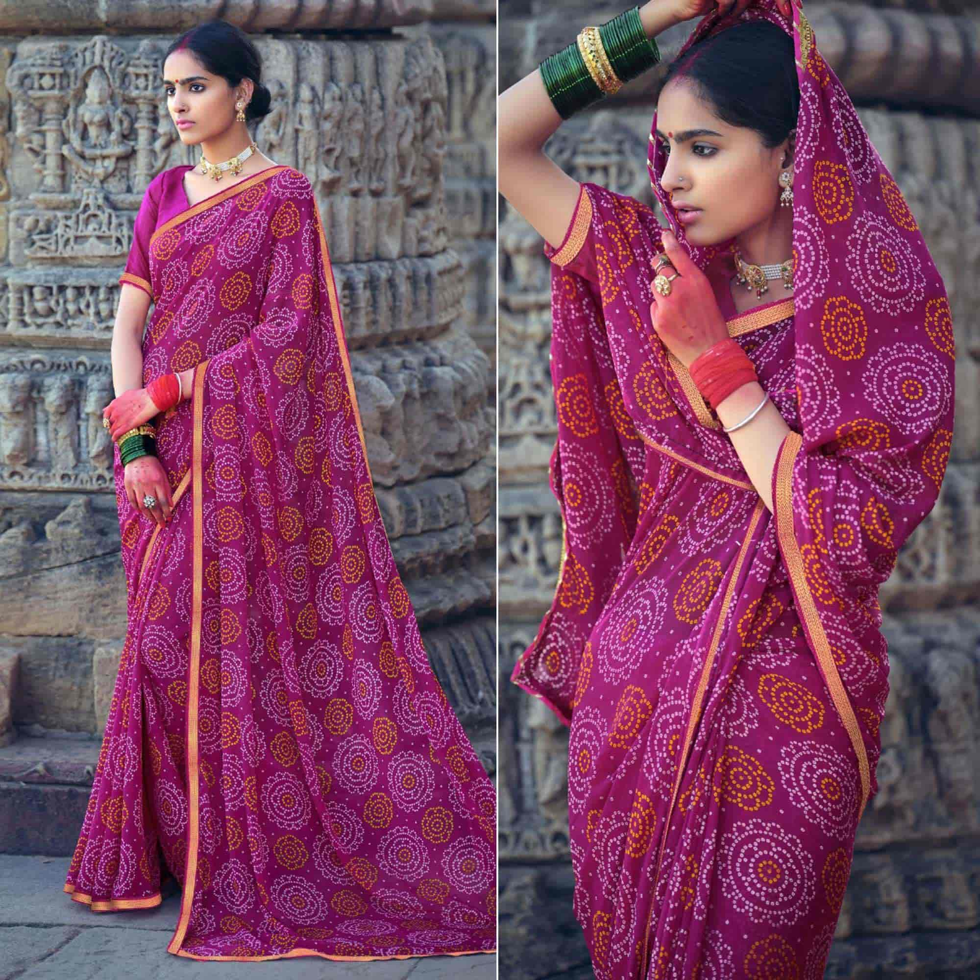 Pure Chiffon Bandhani Saree Pure Chiffon Bandhani Sadee Price Starting From Rs 134 merer Find Verified Sellers at Justdial