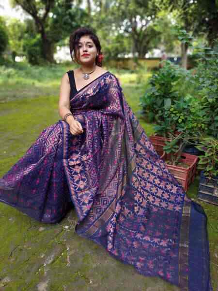 COUNTER POINT】 JAMDANI SAREE BLOUSE（Jamdani Saree With
