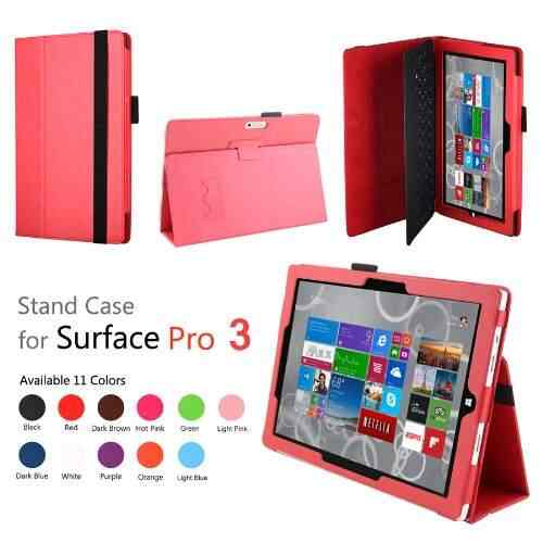 Buy Elsse Tm Premium Folio Case With Stand For Microsoft Surface Pro 3 Keyboard And Tablet Not Included Surface Pro 3 Red Features Price Reviews Online In India Justdial