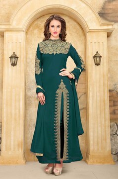Unstitched Dark Green Dress Material in Pune - Dealers, Manufacturers &  Suppliers -Justdial