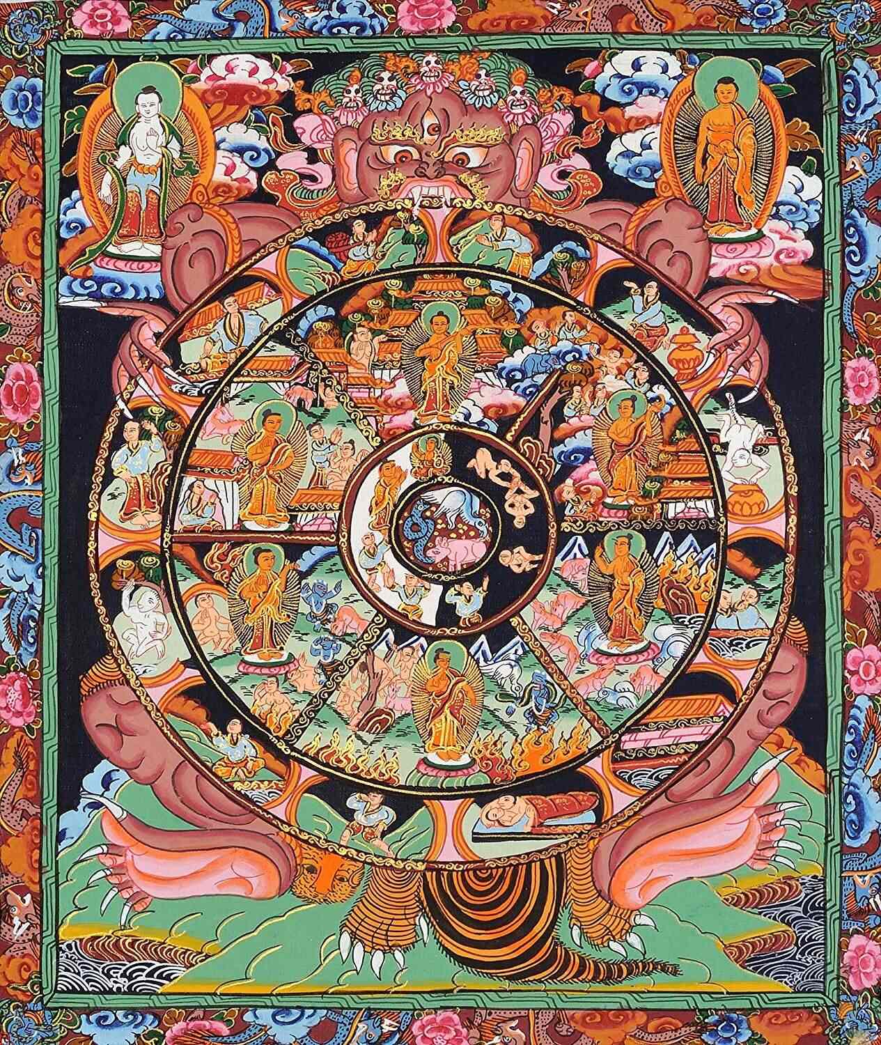 Buy Exotic India Tibetan Buddhist Bhavachakra The Wheel Of Life