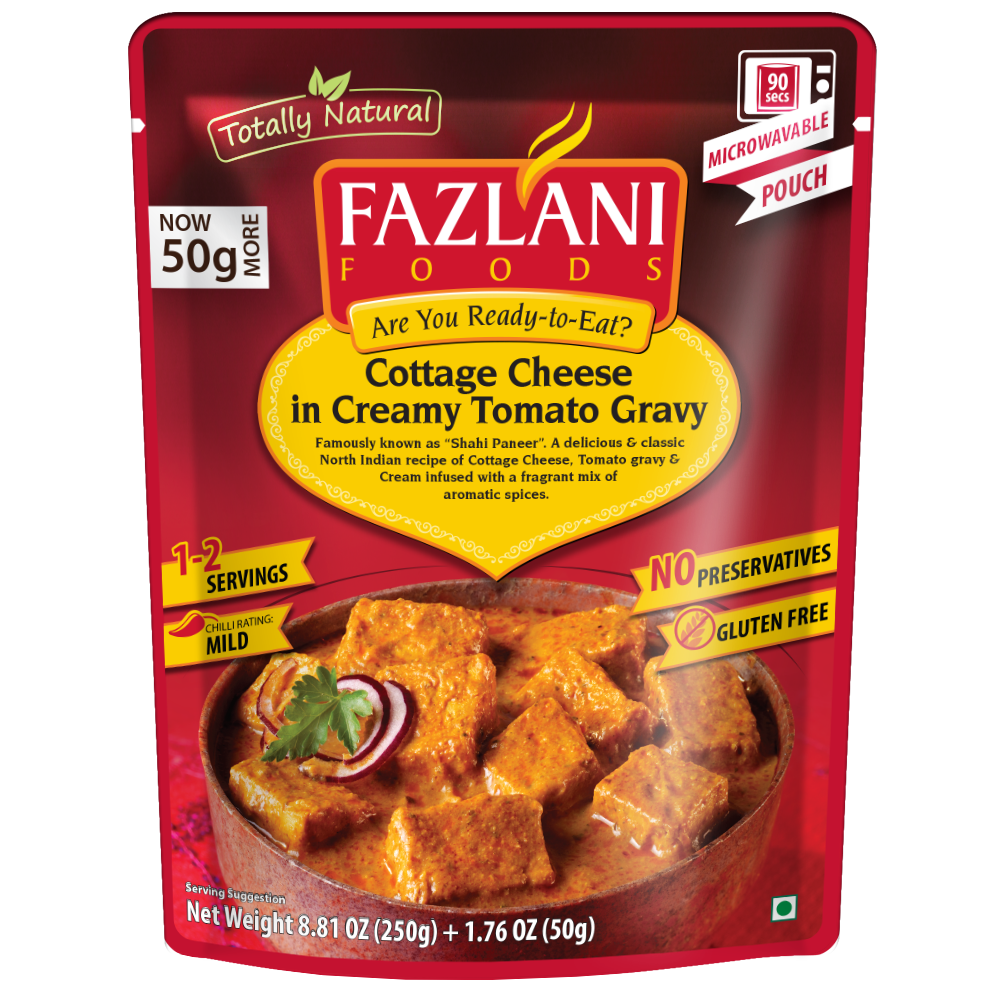 Fazlani Foods Cottage Cheese in Creamy Tomato Gravy (Shahi Paneer)