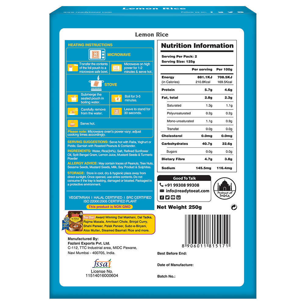 Fazlani Foods Lemon Rice