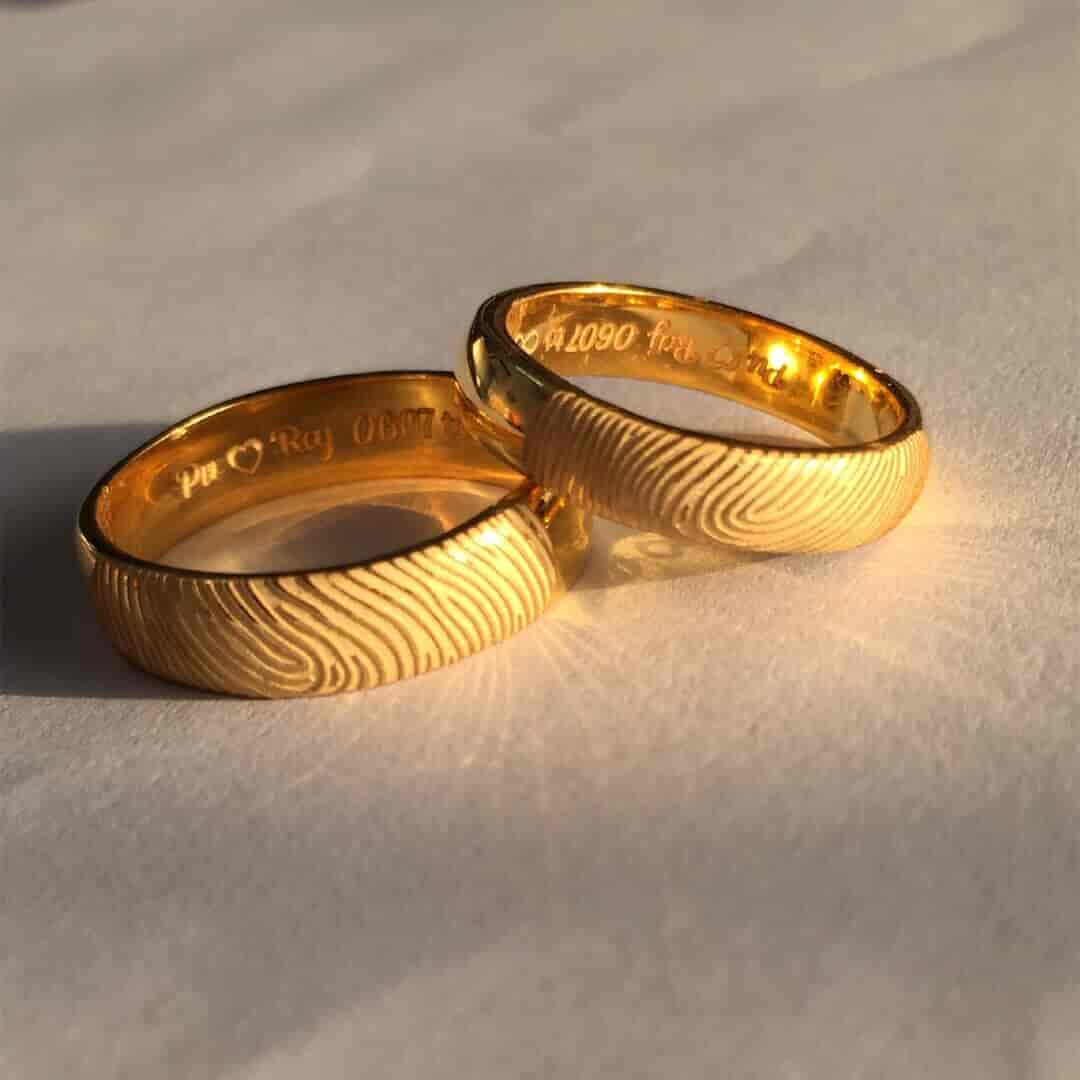 Fingerprint couple deals rings