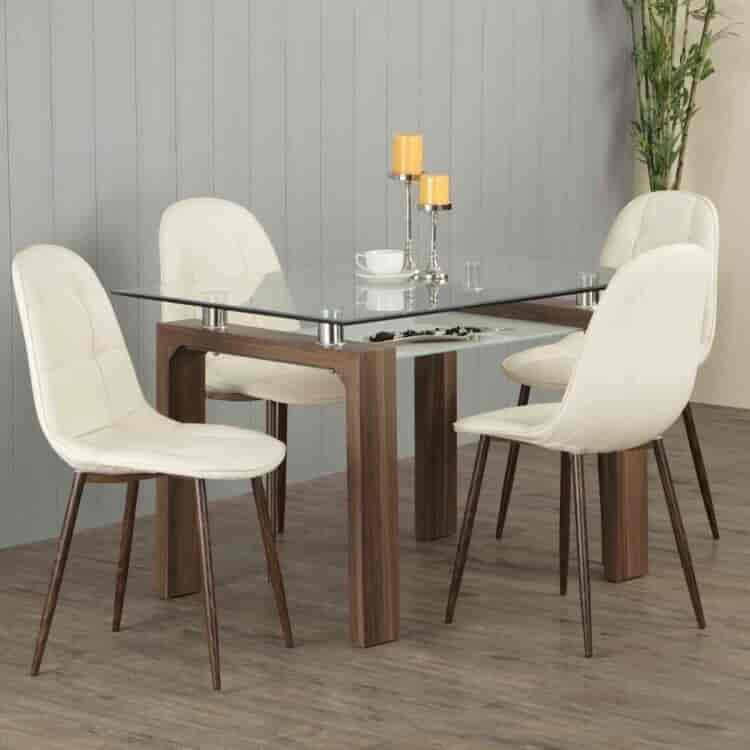 Home Centre Finn 4-Seater Dining Table Set with Chairs