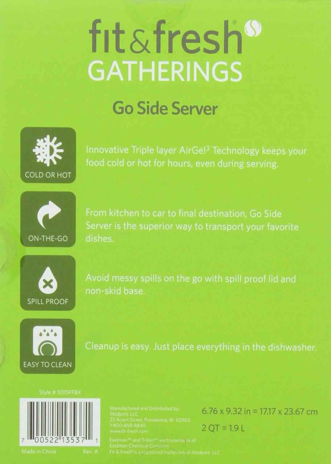Fit Fresh Gatherings Go Side Insulated Food Saver Server Fit Fresh Gatherings Go Side Insulated Food Saver Server