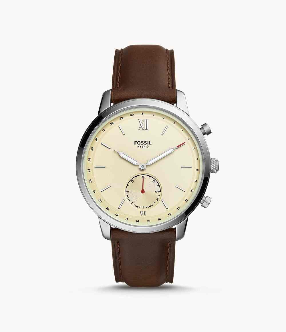 Fossil Hybrid Smartwatch Neutra Brown Leather Fossil Hybrid Smart Watch Neutra Brown Leather Price Starting From Rs 11 515 Find Verified Sellers at Justdial