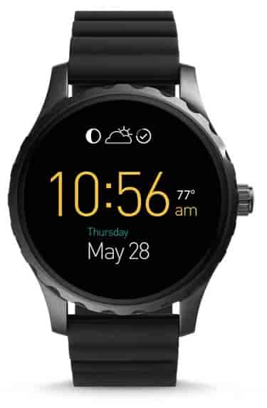 Fossil Black Silicone Smart Watch in Barnala Dealers