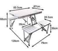 Gadgebucket New Heavy Duty Aluminium Portable Folding Picnic Gadgebucket New Heavy Duty Aluminium Portable Folding Picnic Table Chairs Set With Umbrella