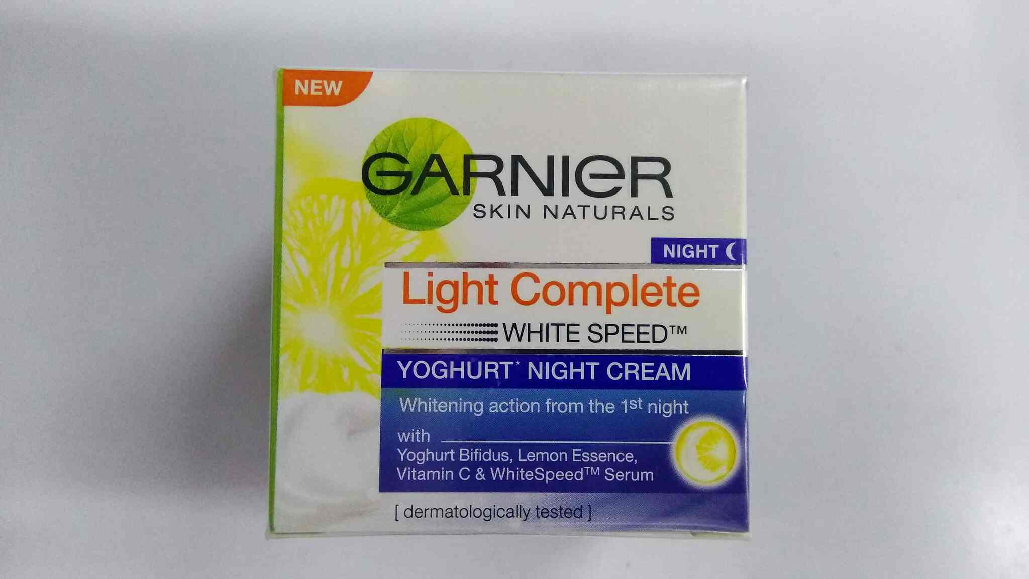 garnier light night cream