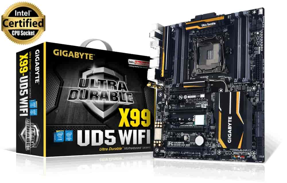 GIGABYTE Ultra Durable Series Computer Motherboard [GA X99 UD5 WIFI (rev. 1.1)]
