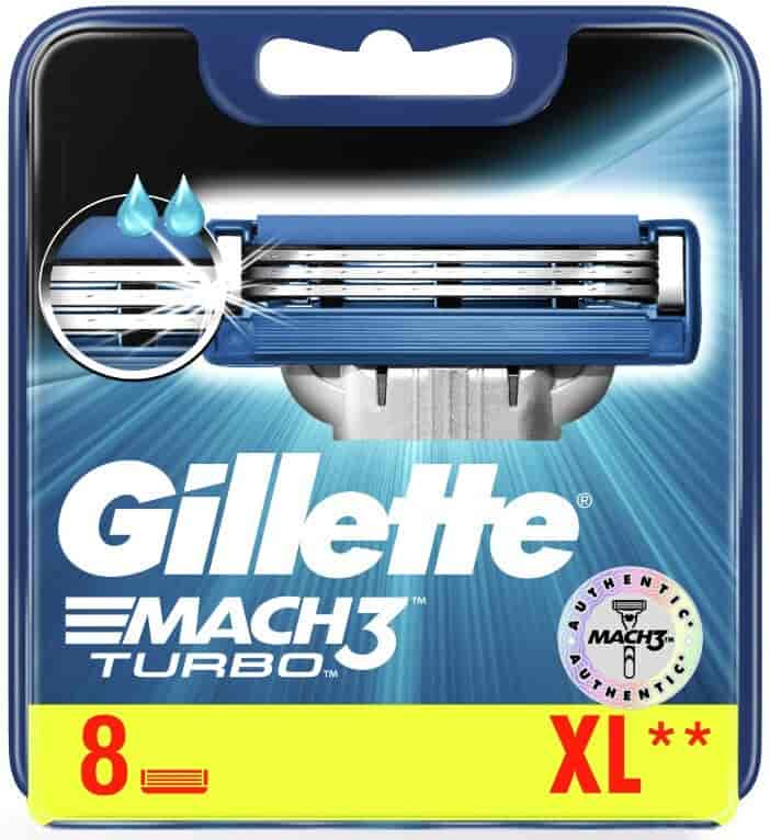 Gillette Mach3 Turbo Razor Blade 8 count