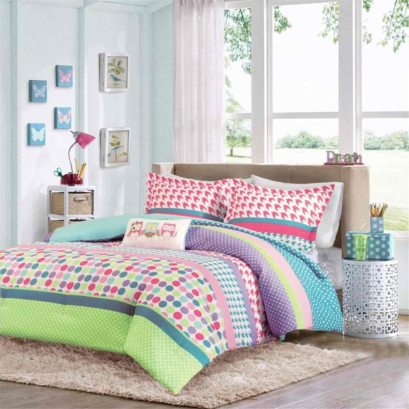 aqua girls bedding