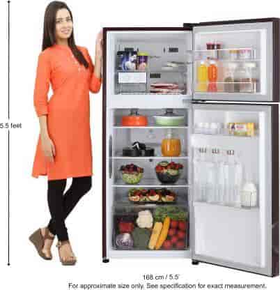 LG 260 L Frost Free Double Door 3 Star Refrigerator(Scarlet Dazzle, GL-C292RSDU)
