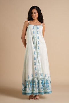 global desi white maxi dress Cause white, is a feeling  [ Global Desi , White , Breezy Dresses ,  Summer Dress ]