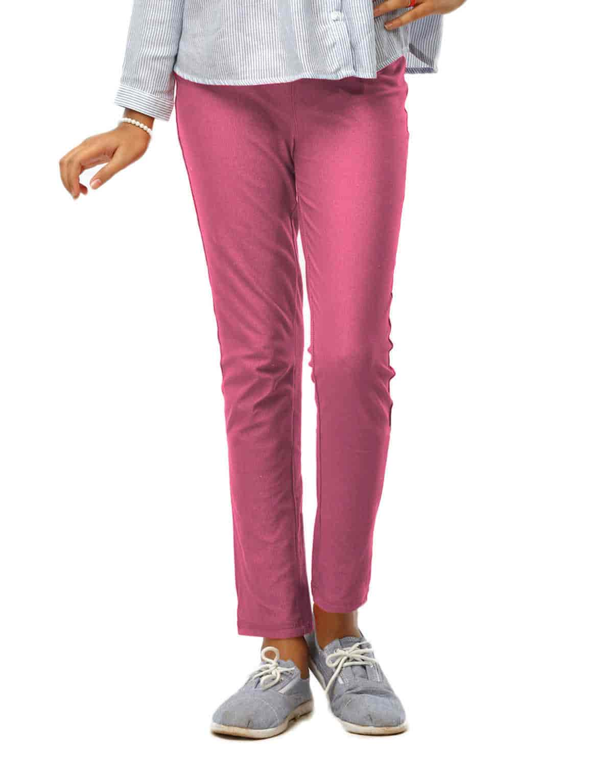 GO COLORS Girls Young Pink Jegging Knit