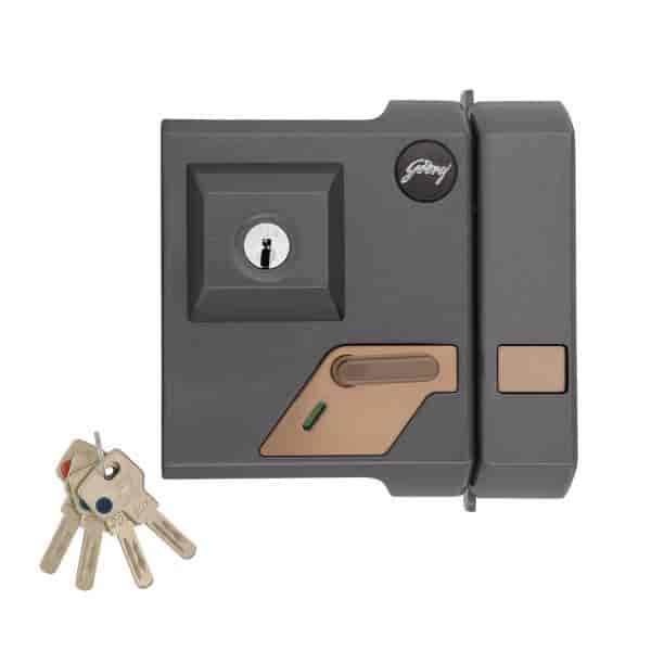 Godrej EXS Altrix 2C Deadbolt Lock Set for Home Entrance Doors (Royal Titanium)