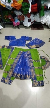 slim fit dress slacks Dark Blue And Green Classical Dance Dress main image 1