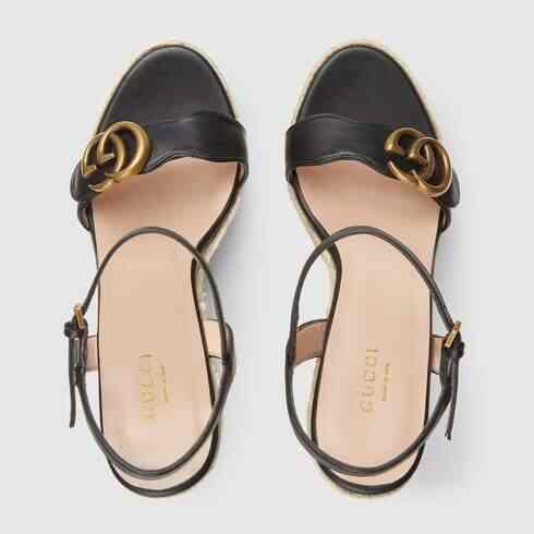GUCCI  Gg Sandals  Women  Black 1000  Flannels