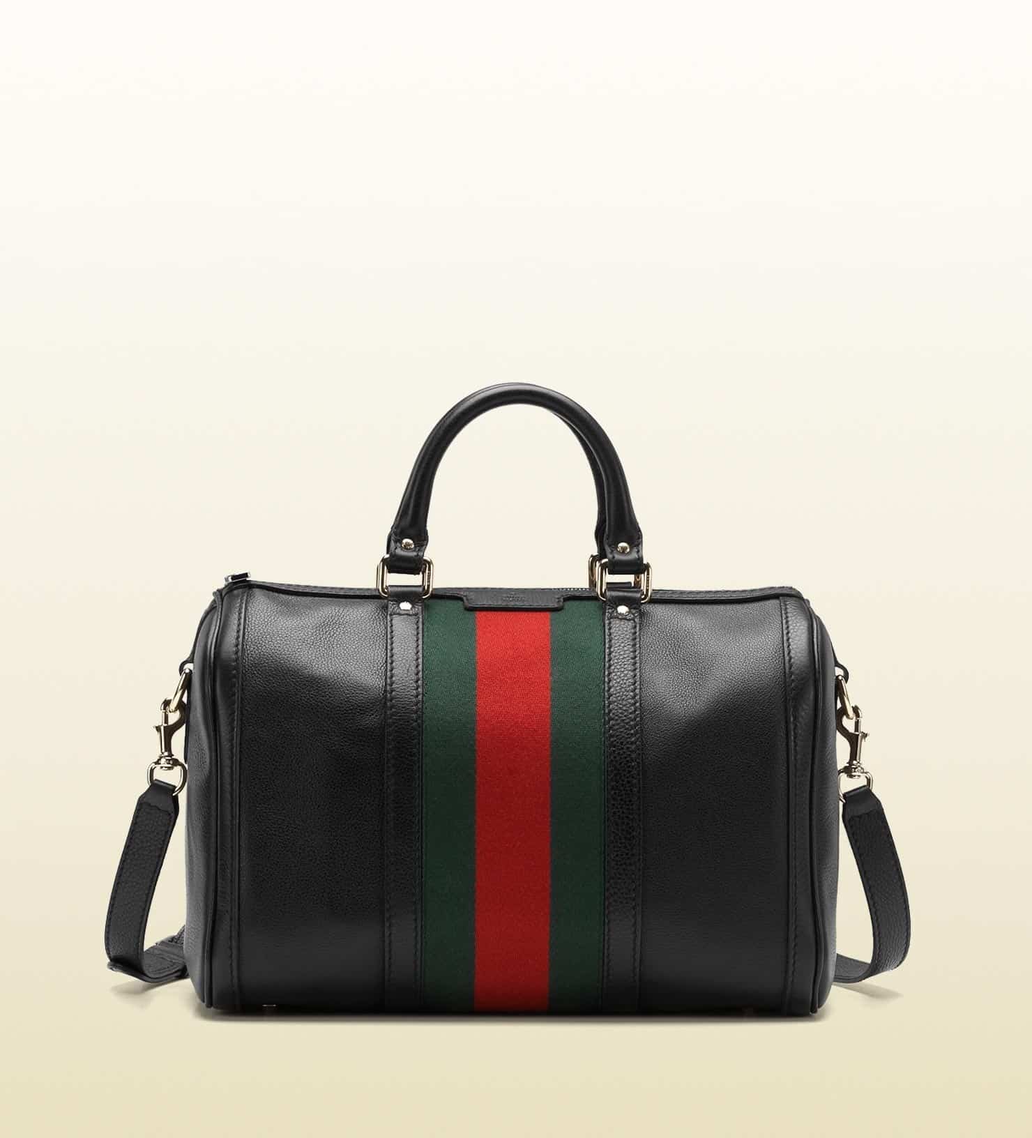gucci web boston bag
