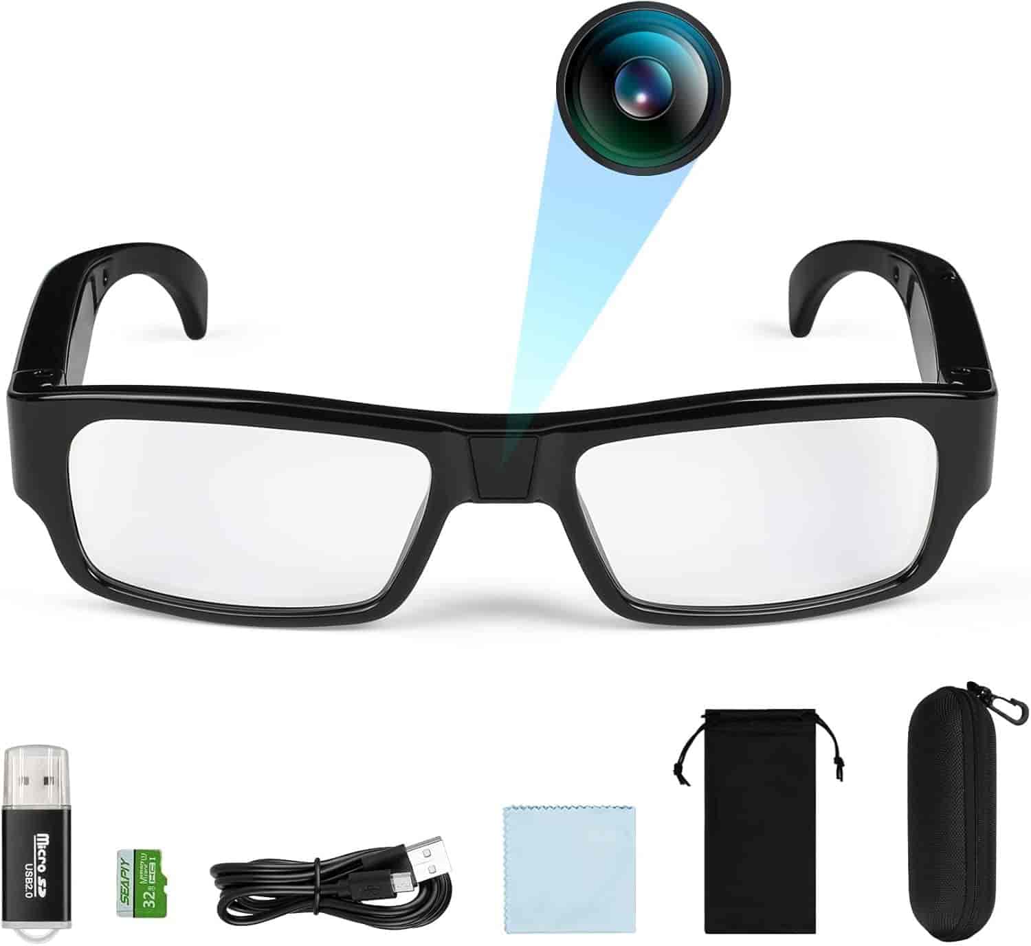 Secret camera glasses sales