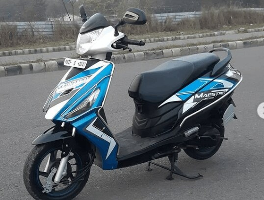 Bike Hero Maestro 110 Bs6 On Road Price Hero Maestro Blue Colour