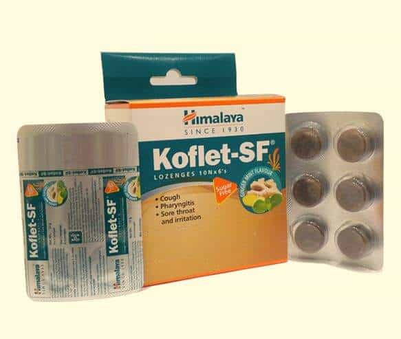 Himalaya Koflet-SF Lozenges Ginger Mint Sugar Free - 6 Pc
