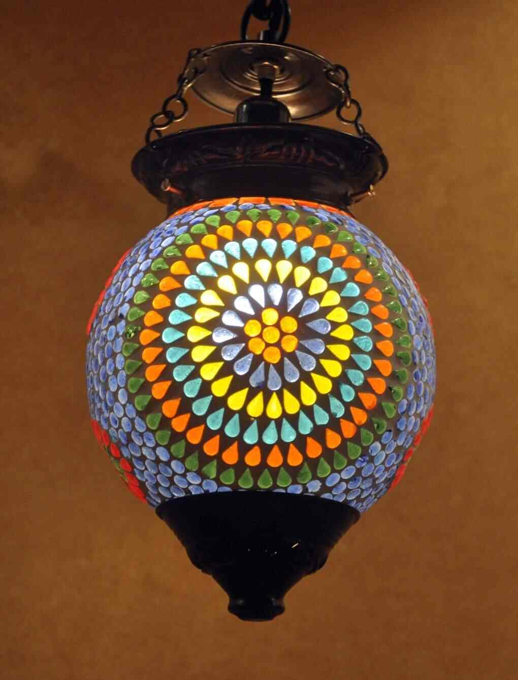 Hnd00457 Indian Traditional Multi Colored Hanging Glass Lamps Hnd00457 Indian Traditional Multi Colored Hanging Glass Lamps Home Decor