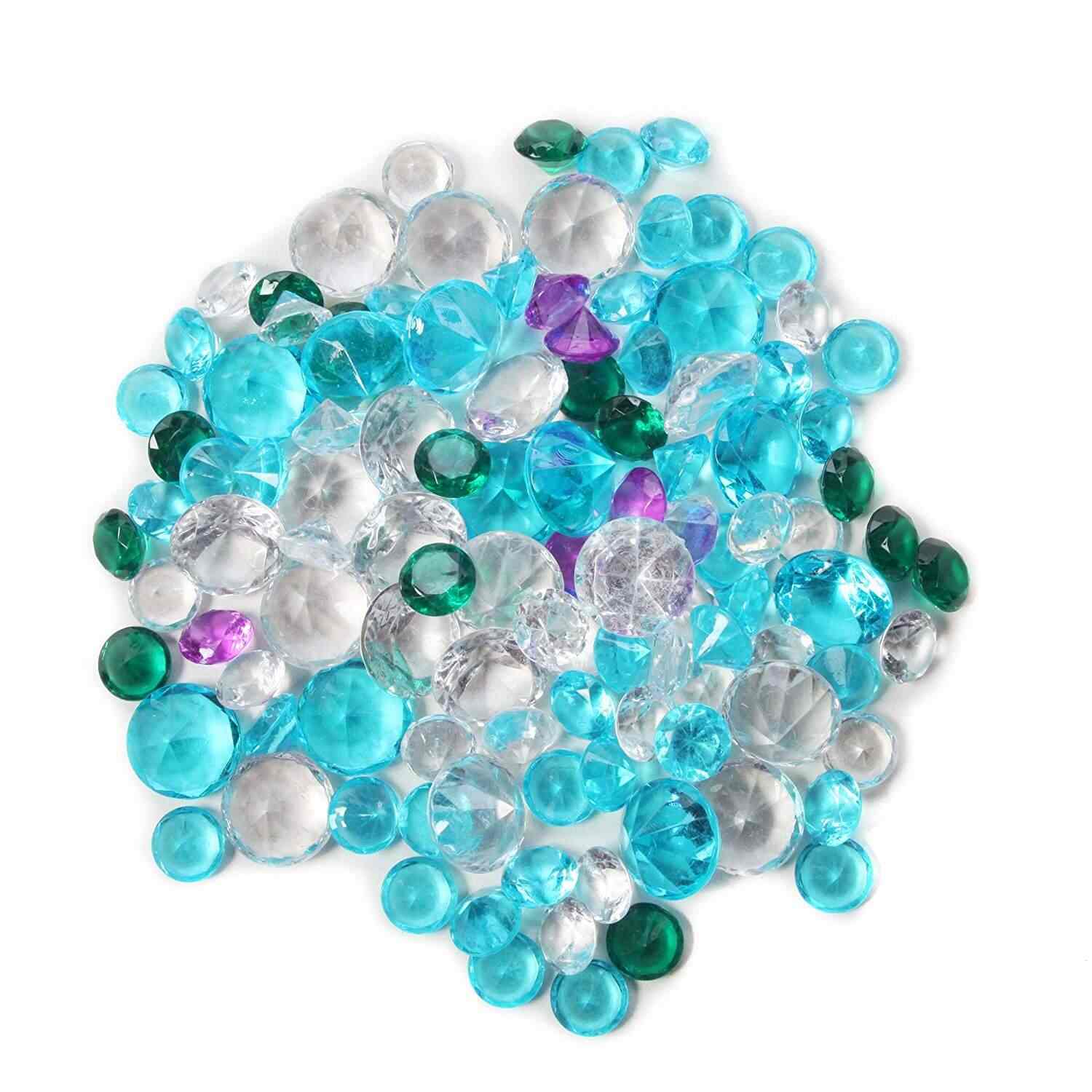 Hosley Decorative Vase Filler Assorted Diamond Glass Gems Large