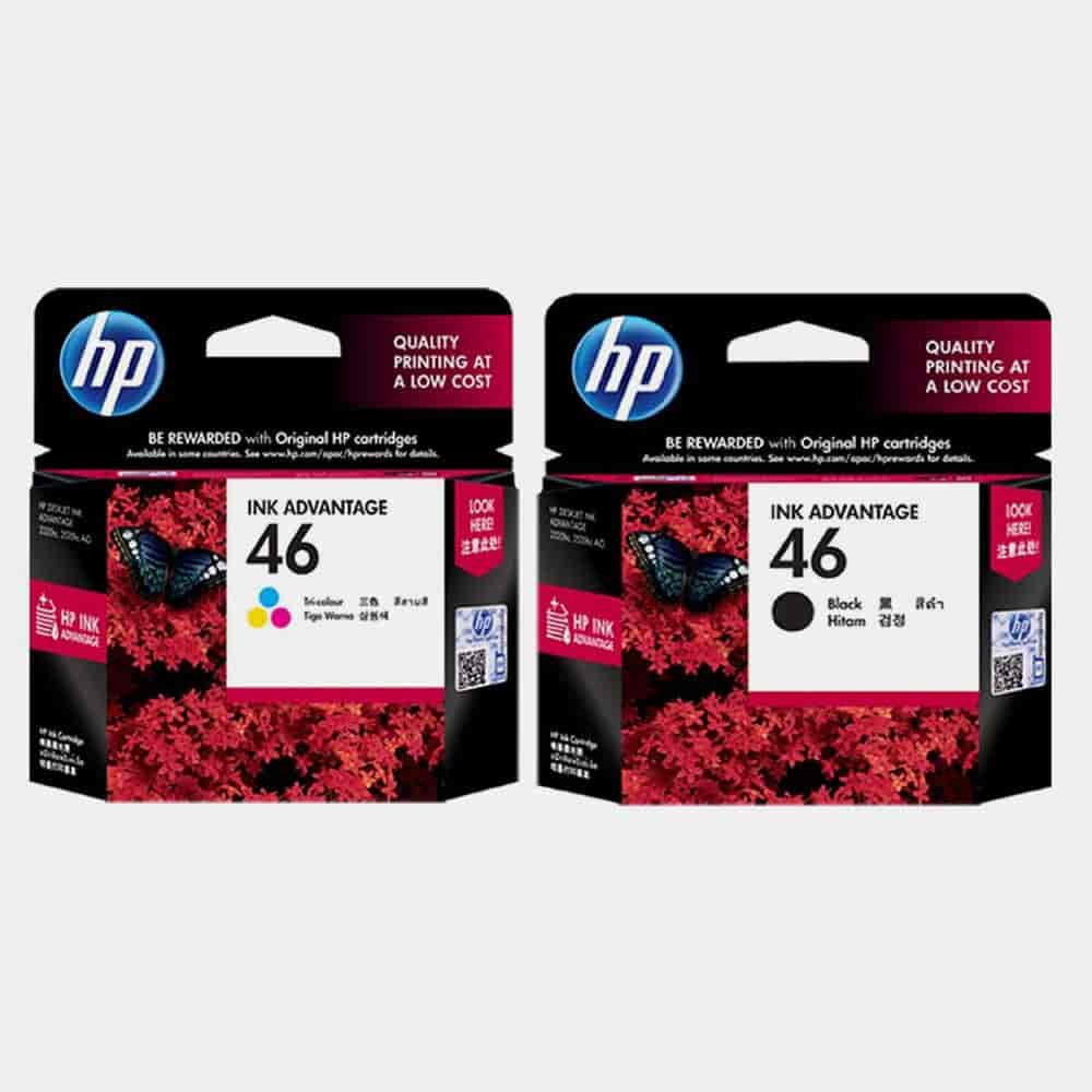 Hp Black/Tri-Color 46 Combo Inkjet Print Cartridges
