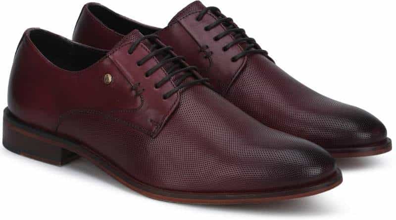 Hush Puppies Ruffel Party Wear For Men (Size - 8, Burgundy)