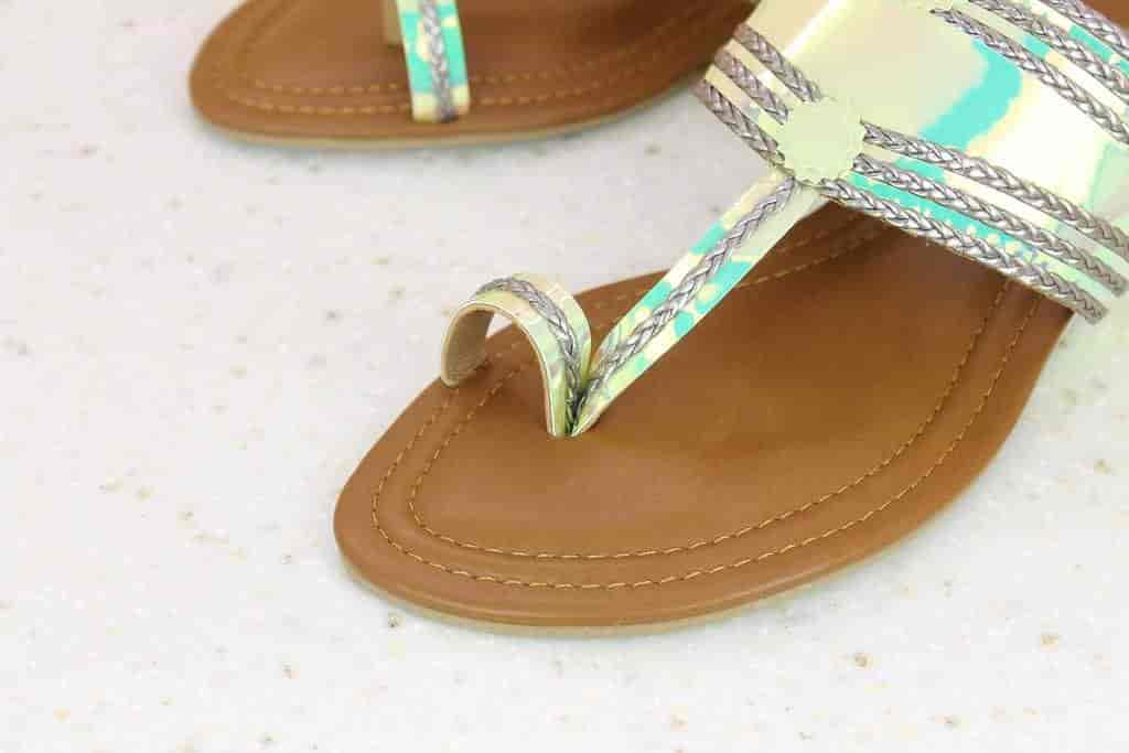 Inc.5 Small Vedge Kolhapuri (Green, 5)