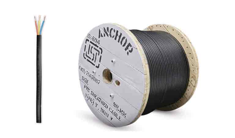 Anchor Insulation 3 Core Flat Submersible Cable