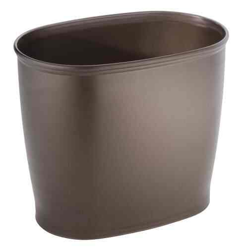 Interdesign Kent Oval Wastebasket Trash Can For Bathroom Kitchen