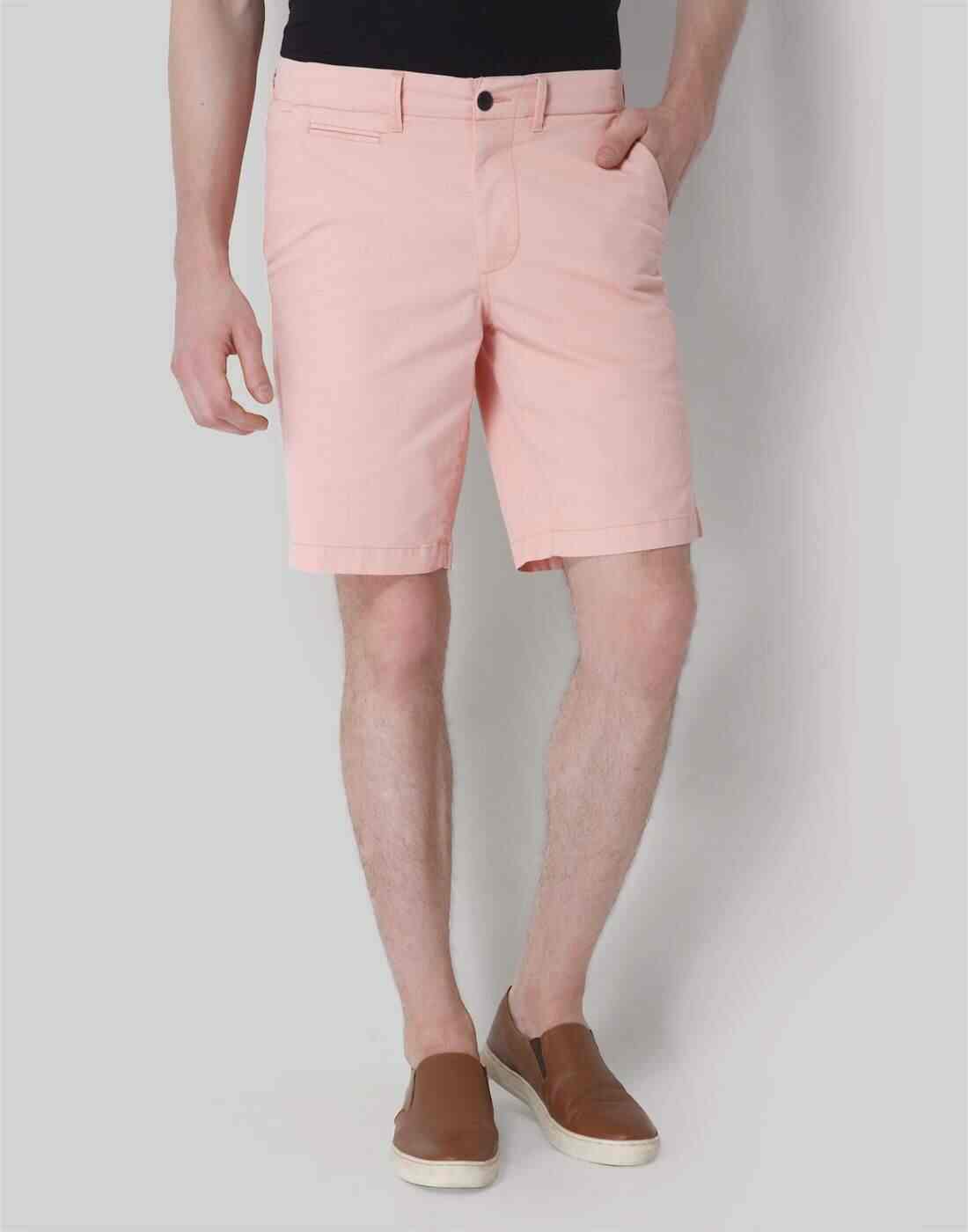 JACK & JONES Pink Mid Rise Chino Shorts [M]