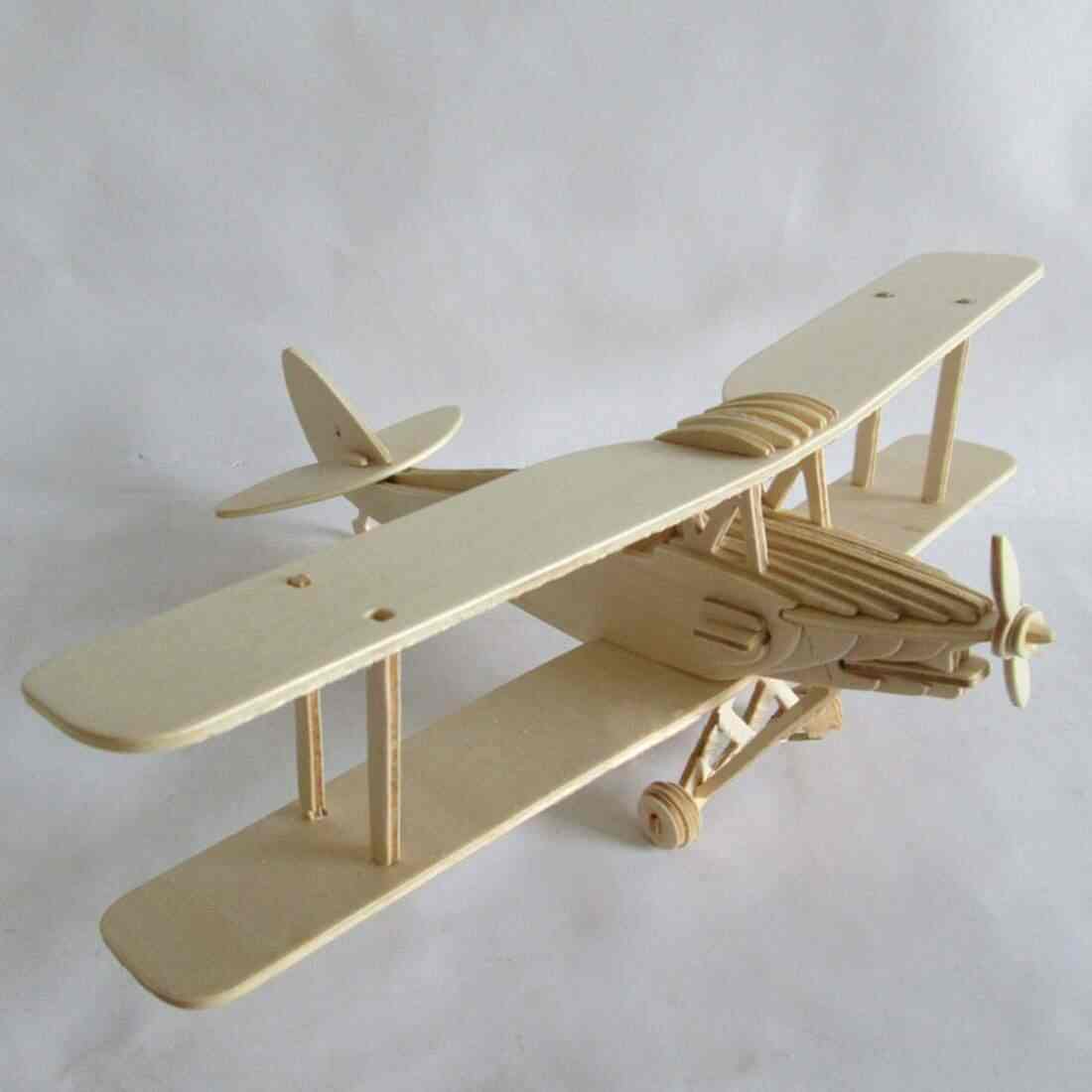 wooden airplane puzzle