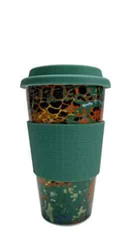 Tree-Free Greetings cc34781 Tigers College Basketball Artful Traveler Double-Walled Cool Cup with Reusable Straw 16-Ounce