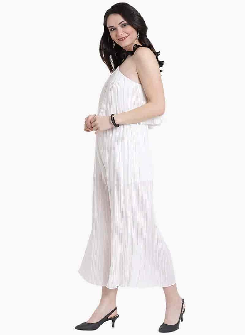 Kazo 118304 Pleated Ruffle Straps Jumpsuit (Pristine)
