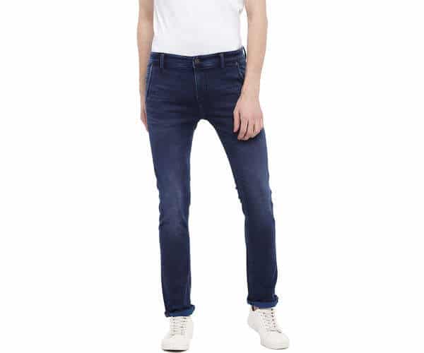 KILLER Easies Solid Blue Color Cotton Slim Fit Jeans