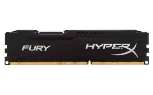 Black HyperX HX316C10FB/4 FURY Series 4 GB DDR3 1600 MHz CL10 DIMM Memory Module