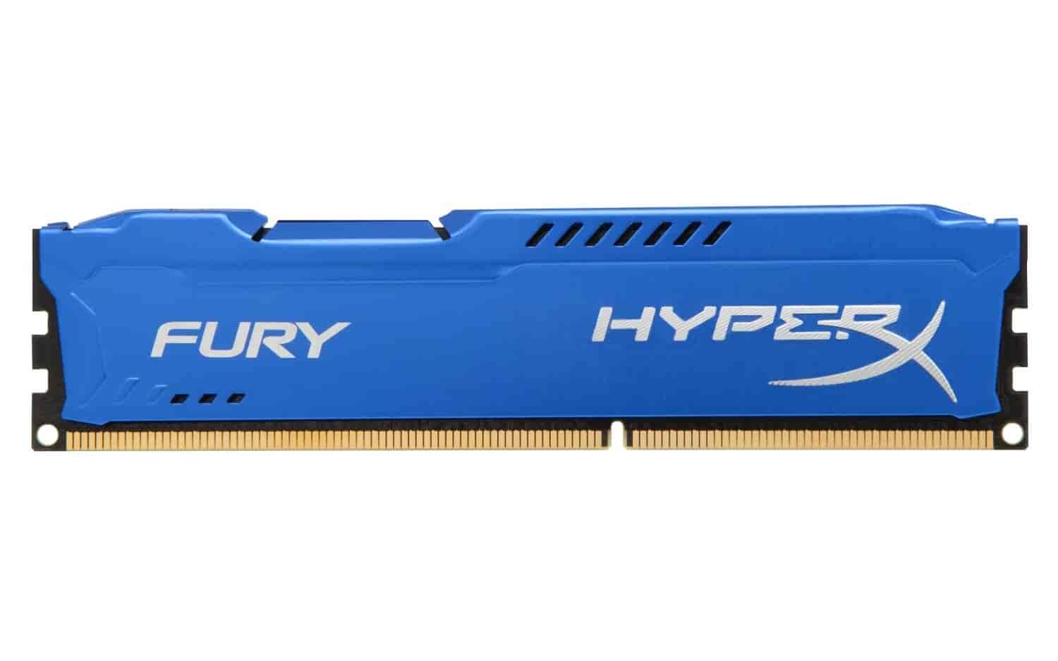 Kingston HyperX Fury 8GB DDR3 1600MHz CL10 DIMM Computer RAM Blue [HX316C10F/8]