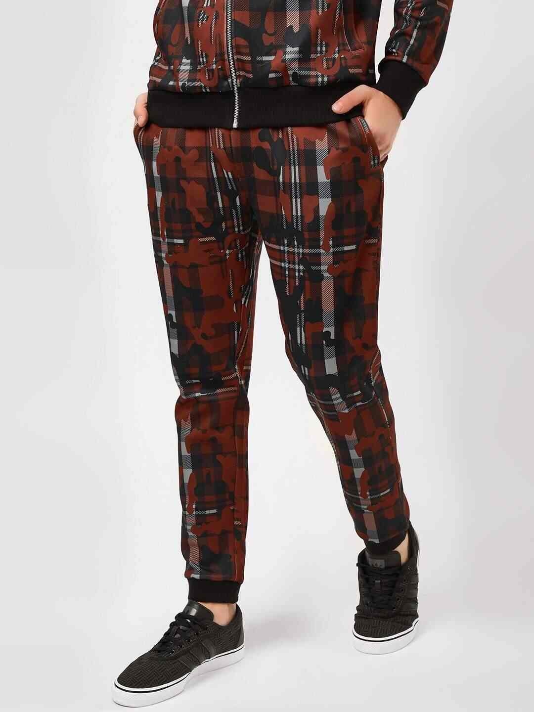 checkered joggers men