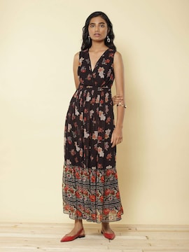 low cut black maxi dress Long Sleeve Cut Out Maxi Dress (Black Lurex)