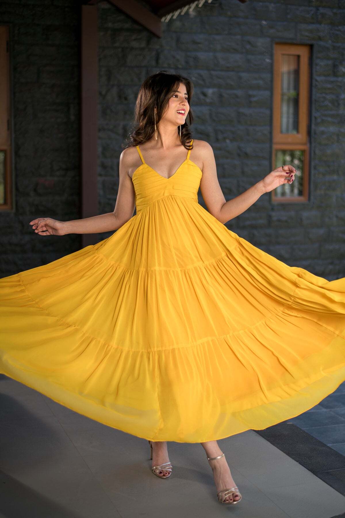missguided yellow pleated maxi dress Photo Finish Pleated Midi In Neon Yellow Impressions Online Boutique