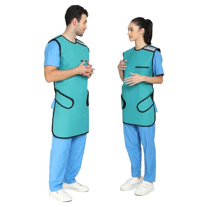 Lead Half Apron- 0.5mm Pb Equivalency Protection From X-ray Machines At Hospitals, Nursing Homes And Clinics, Etc. | X-Ray Protection Lead Half Apron | Adjustable Velcro Closure For Perfect Fit